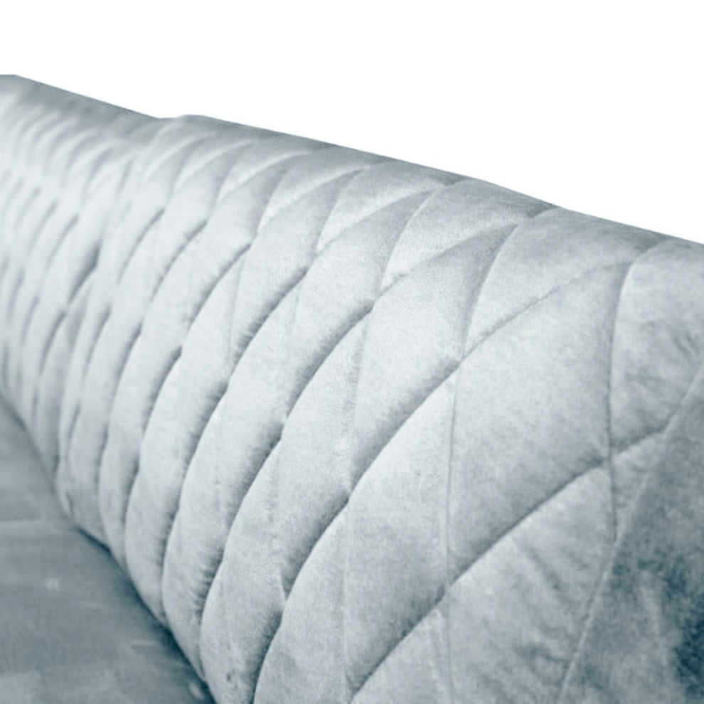 Coltar U Extensibil Tiago, Stanga, 6 Locuri, Tetiere Reglabile, Gri, 330 Cm