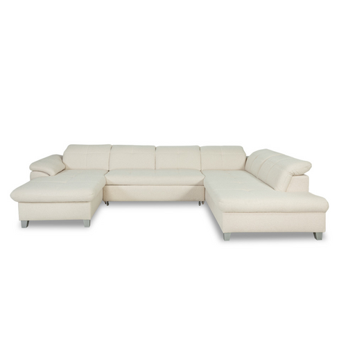 Coltar U Extensibil Sevilia Lux 6 Locuri, Tetiere Reglabile, 355 Cm