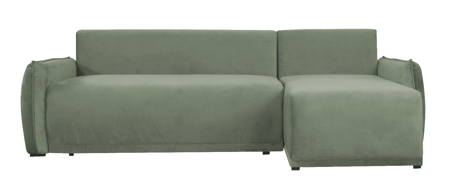 Coltar Extensibil Vida Interschimbabil Stanga/Dreapta, 5 Locuri, Lada Depozitare, Verde, 256 Cm