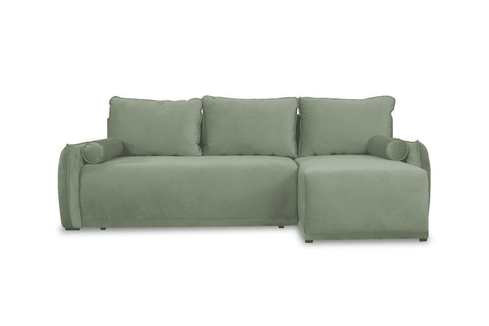 Coltar Extensibil Vida Interschimbabil Stanga/Dreapta, 5 Locuri, Lada Depozitare, Verde, 256 Cm