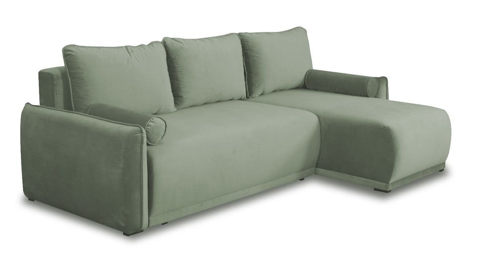 Coltar Extensibil Vida Interschimbabil Stanga/Dreapta, 5 Locuri, Lada Depozitare, Verde, 256 Cm