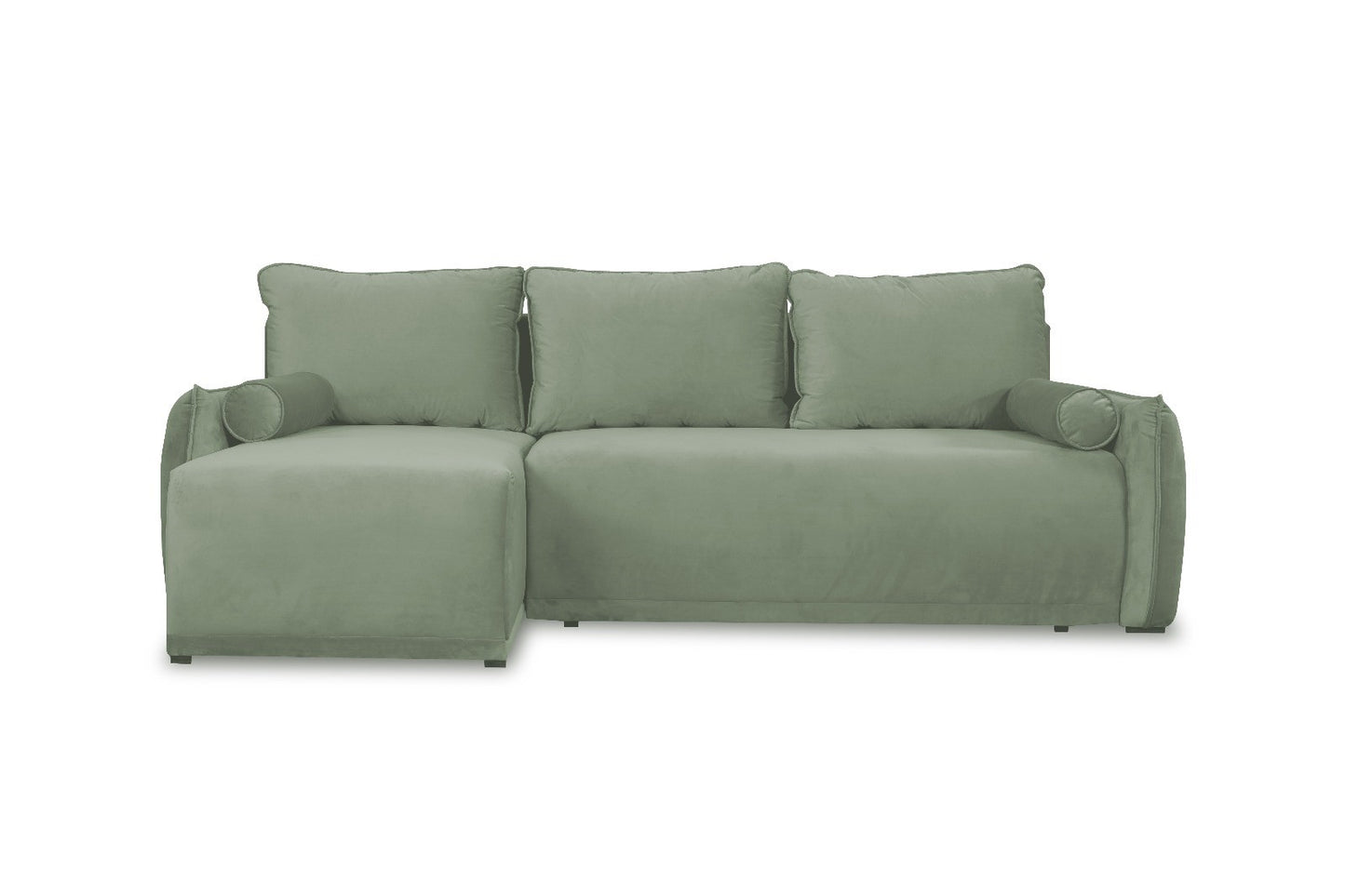 Coltar Extensibil Vida Interschimbabil Stanga/Dreapta, 5 Locuri, Lada Depozitare, Verde, 256 Cm