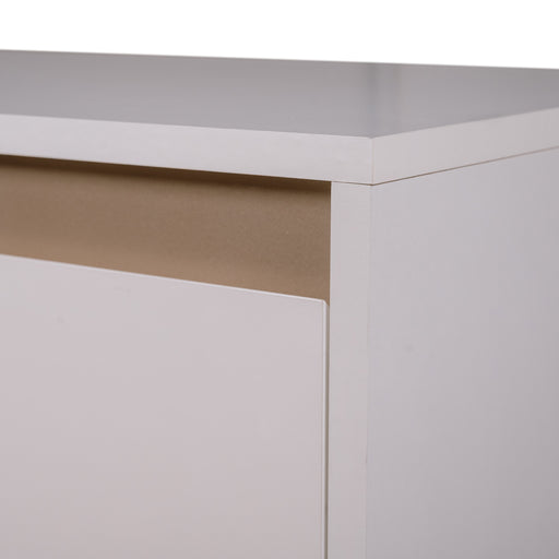 Comoda Phoenix Cu 3 Sertare, Alb Lucios, 113 Cm