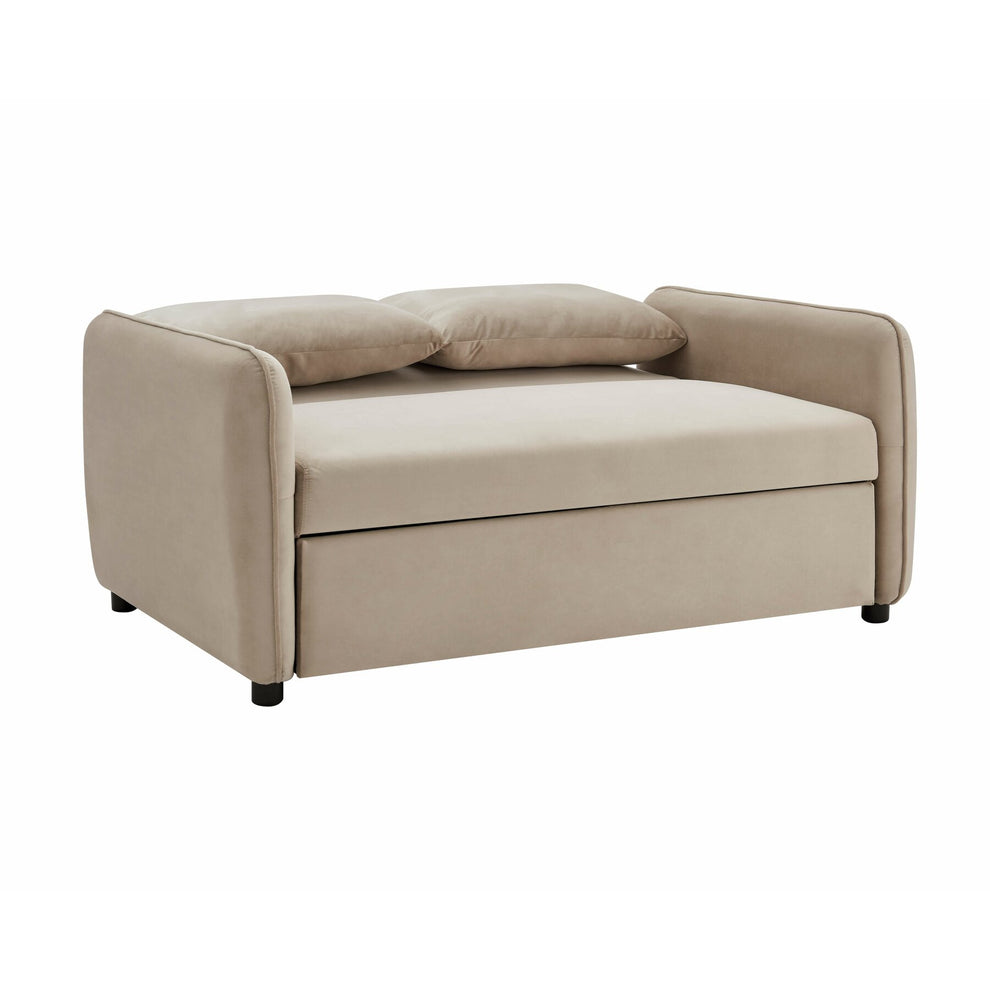 Canapea Ambrozio 2 Locuri Extensibila Bej, 140 Cm
