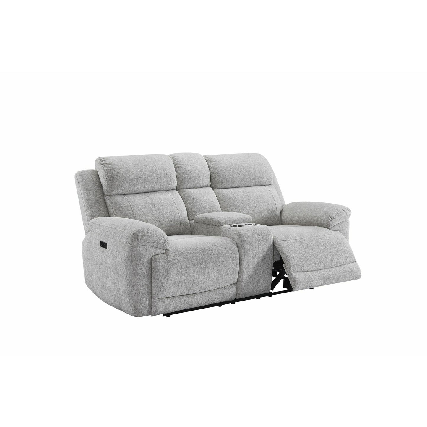 Canapea Herra 2 Locuri Cu Recliner Electric Si Bar, Bej, 201 Cm