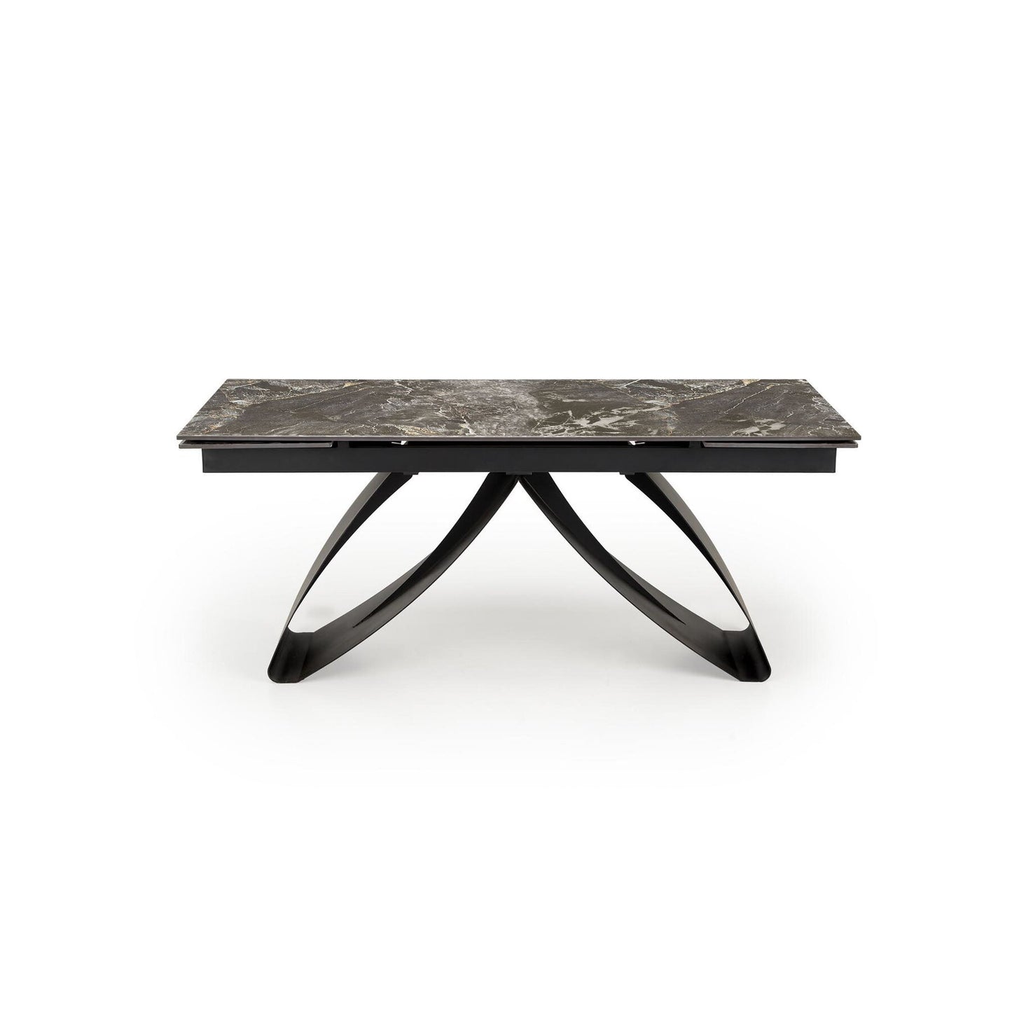 Masa Extensibila Density Negru Si Alb Ceramic, 180/260 x 90 x 76 Cm