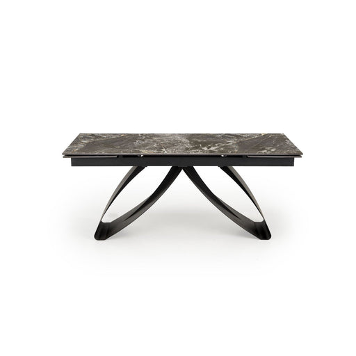 Masa Extensibila Density Negru Si Alb Ceramic, 180/260 x 90 x 76 Cm