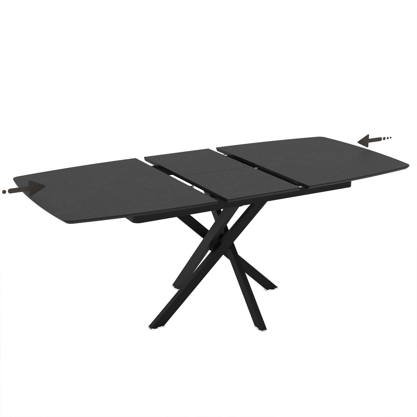 Masa Filo, Negru 145/185 x 90 x 75 Cm