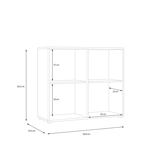 Comoda 2 Usi Cordega Negru Si Stejar Artisan, 95.8 Cm