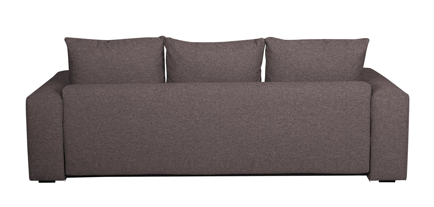 Canapea Extensibila Green, 3 locuri, Lada Depozitare, Maro, Caleido Brown, 240 Cm