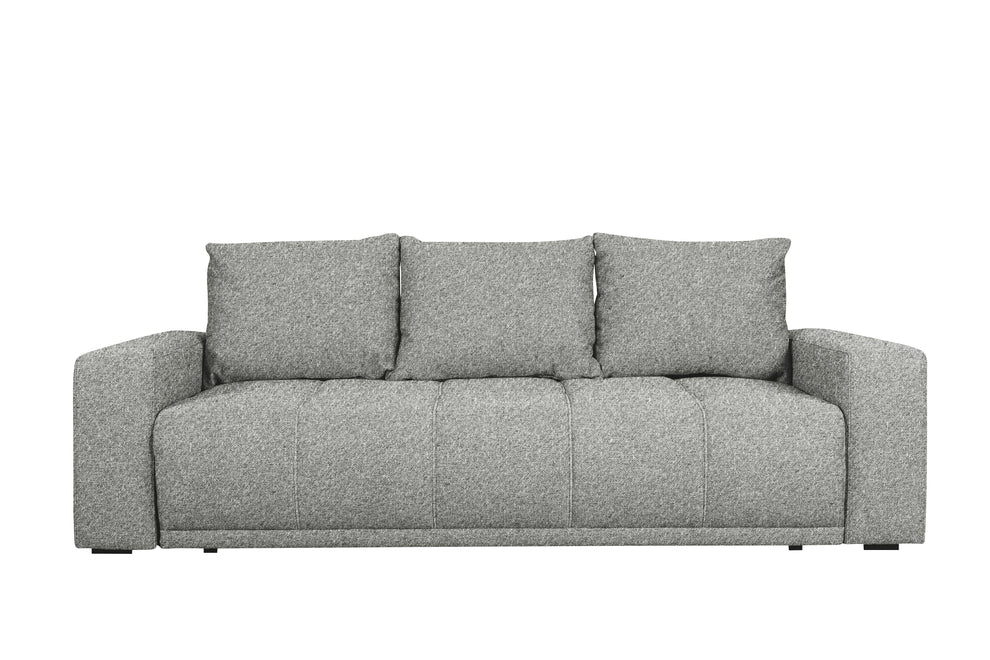 Canapea Extensibila Green, 3 locuri, Lada Depozitare, Gri, Forli Flax, 240 Cm