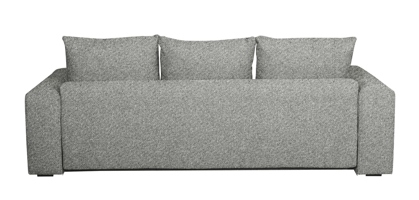 Canapea Extensibila Green, 3 locuri, Lada Depozitare, Gri, Forli Flax, 240 Cm