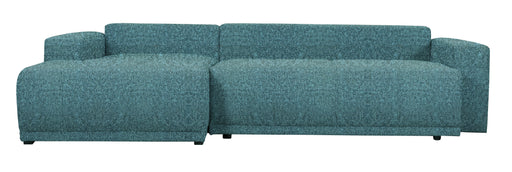 Coltar Cu Insula Dreapta Green, 5 Locuri, Lada Depozitare, Albastru, Cashmere 75, 280 Cm