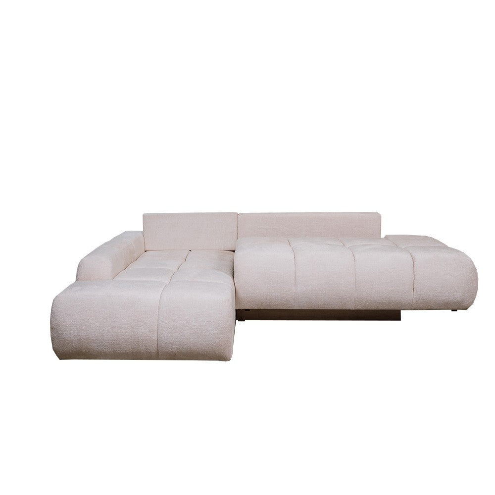 Coltar Extensibil Stanga Luna, Lada Depozitare, 5 Locuri, ONYX 1 IVORY, 270 Cm