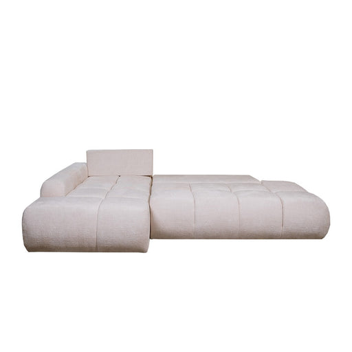Coltar Extensibil Stanga Luna, Lada Depozitare, 5 Locuri, ONYX 1 IVORY, 270 Cm