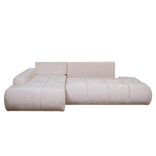 Coltar Extensibil Stanga Luna, Lada Depozitare, 5 Locuri, ONYX 1 IVORY, 270 Cm