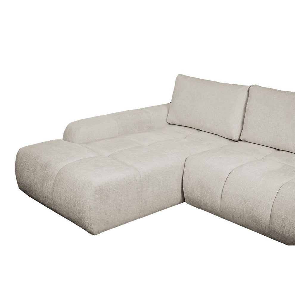 Coltar Extensibil Stanga Luna, Lada Depozitare, 5 Locuri, Onyx Pearl, 270 Cm