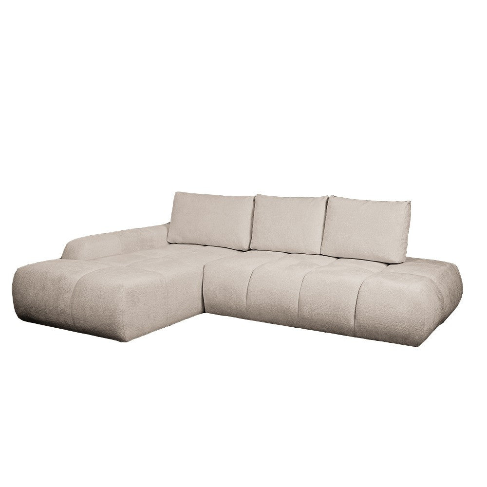 Coltar Extensibil Stanga Luna, Lada Depozitare, 5 Locuri, Onyx 3 Linen, 270 Cm