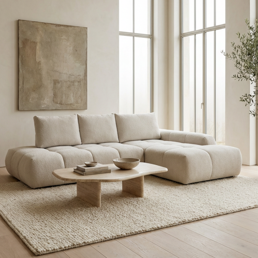 Coltar Extensibil Dreapta Luna, Lada Depozitare, 5 Locuri, Onyx Pearl, 270 Cm