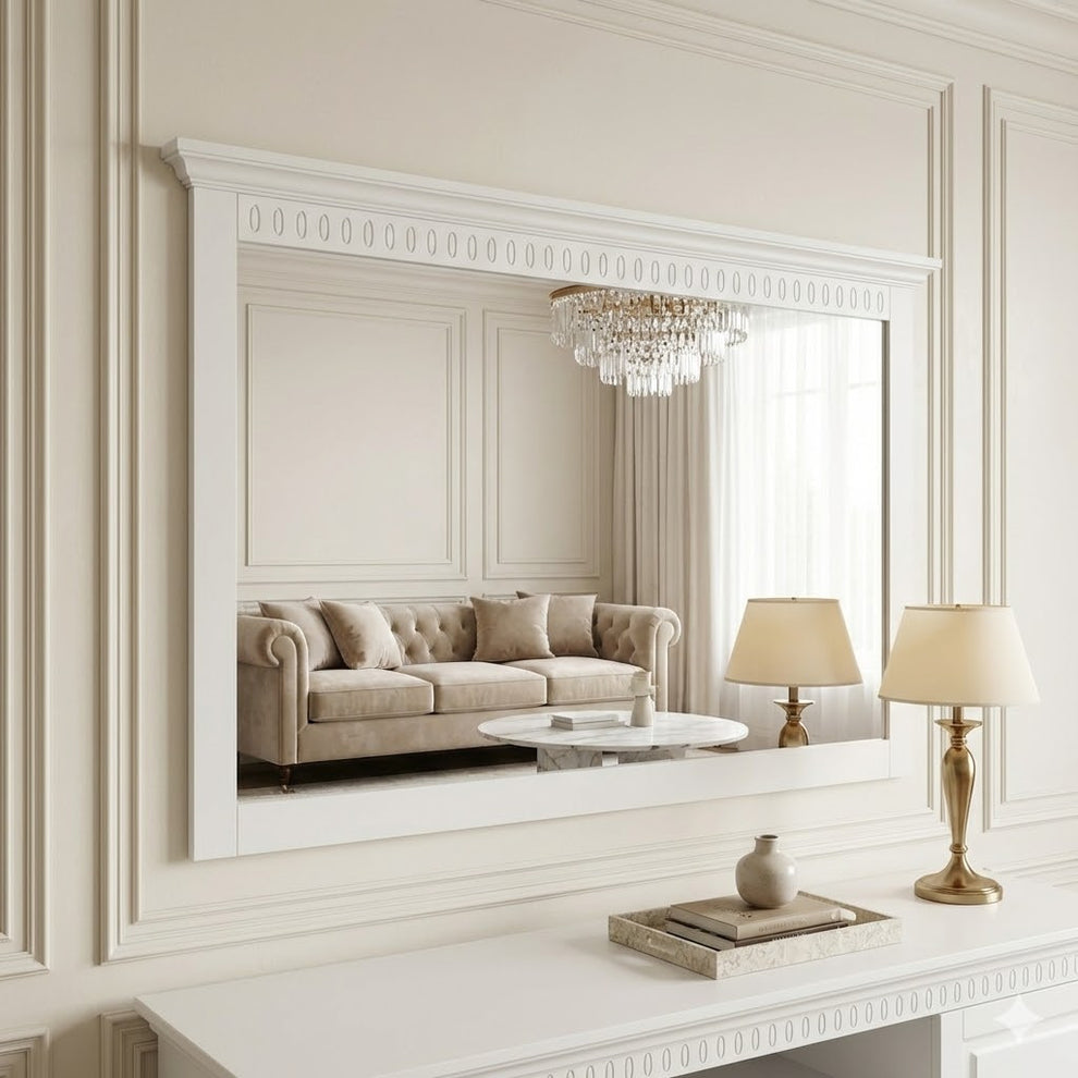 Oglinda De Perete Saint Tropez, Vopsit Alb, 180 Cm