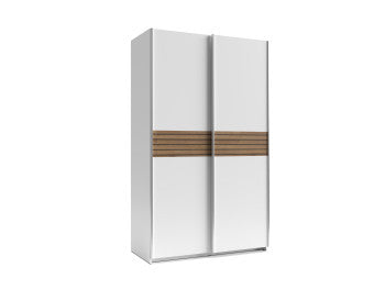 Dulap Cu 2 Usi Culisante Meteora, Alb Platinium, 120 Cm