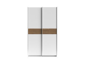 Dulap Cu 2 Usi Culisante Meteora, Alb Platinium, 120 Cm