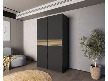 Dulap Cu 2 Usi Culisante Meteora, Antracit, 120 Cm