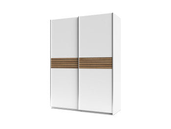 Dulap Cu 2 Usi Culisante Meteora, Alb Platinium, 150 Cm