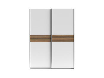 Dulap Cu 2 Usi Culisante Meteora, Alb Platinium, 150 Cm