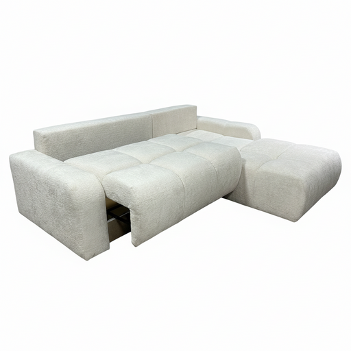 Coltar Extensibil Dreapta Kyoto, Lada Depozitare, 5 Locuri, Onyx 1 Ivory, 246 Cm