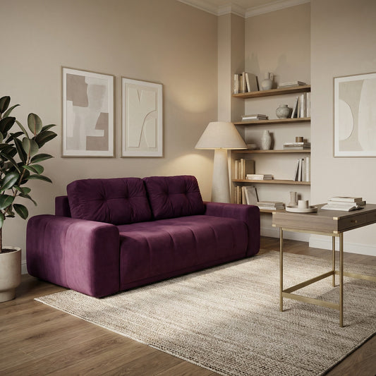 Canapea Extensibila Cu Lada Depozitare Dreamer, Visiniu, 260 x 110 x 100 Cm