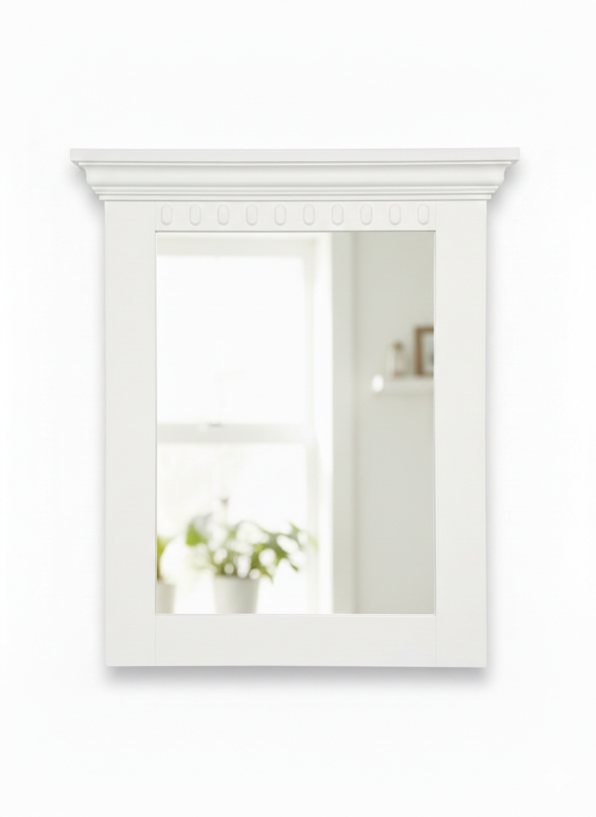 Rama Oglinda Saint Tropez Alb, Vopsit 70 Cm