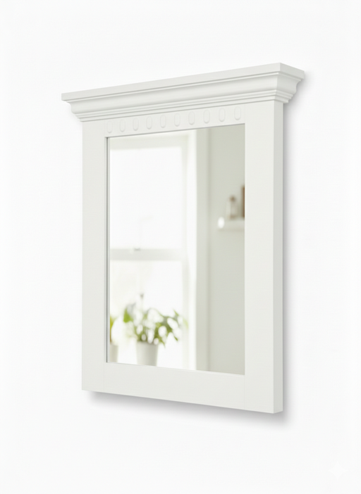 Rama Oglinda Saint Tropez Alb, Vopsit 70 Cm