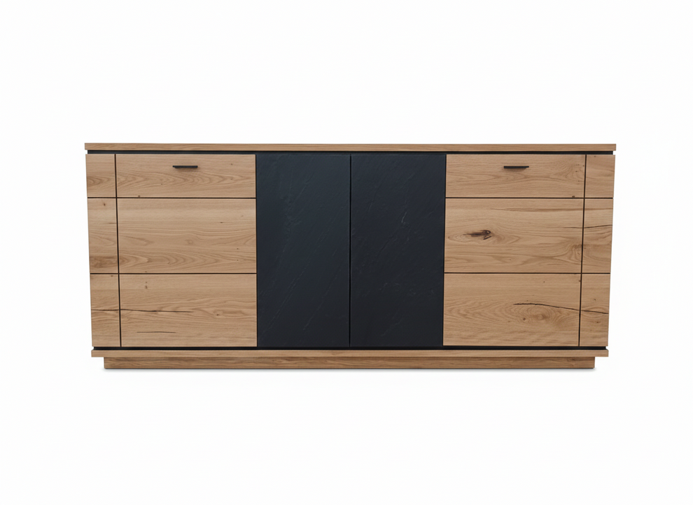 Bufet 4 Usi Zenith, Stejar Furniruit, 180 Cm