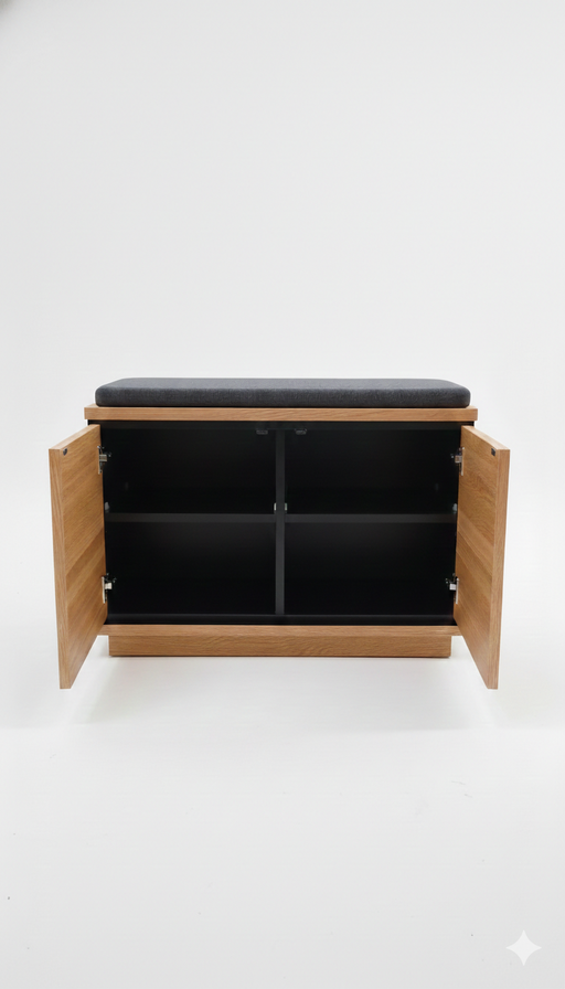 Comoda Hol 2 Usi Zenith, Stejar Furniruit, 79.6 Cm