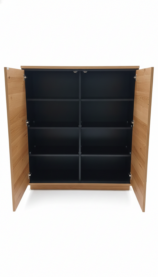 Comoda Bar Cu 2 Usi Zenith, Furniruit Stejar, 115.8 Cm