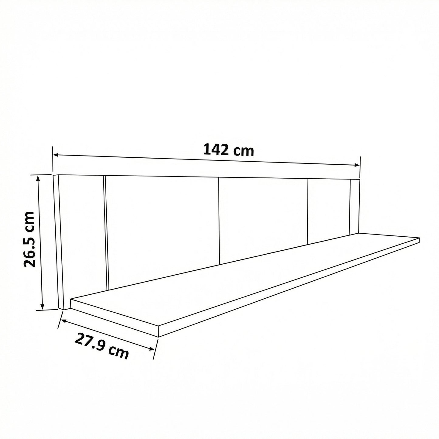Polita Zenith, Furniruit Stejar, 145 Cm