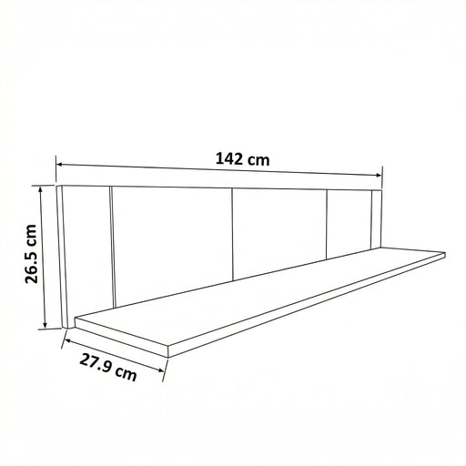 Polita Zenith, Furniruit Stejar, 145 Cm