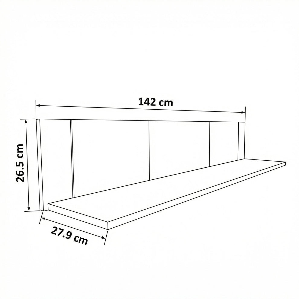 Polita Zenith, Furniruit Stejar, 145 Cm