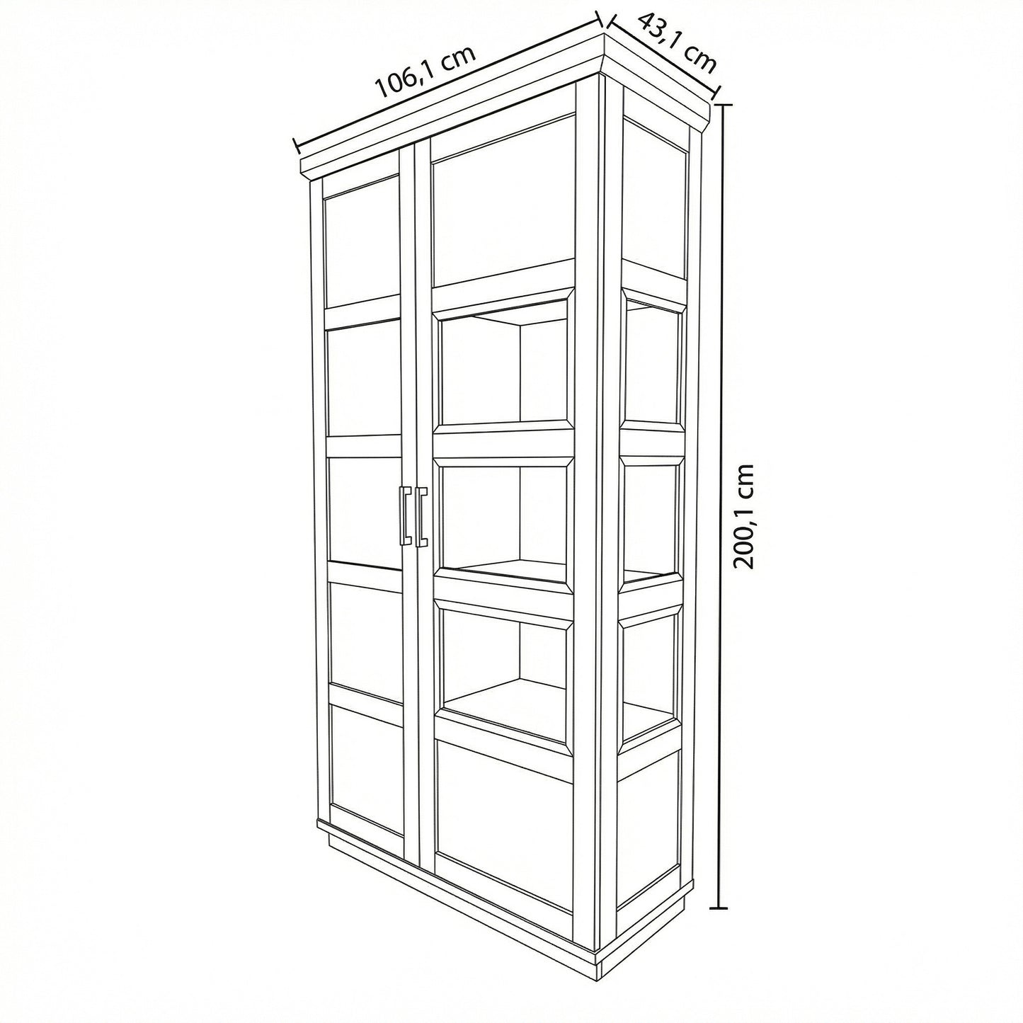 Vitrina Cu 1 Usa Si 1 Sertar Alpina Graphit Matt, Furniruit, Vopsit, Gri Si Natur, 105 Cm