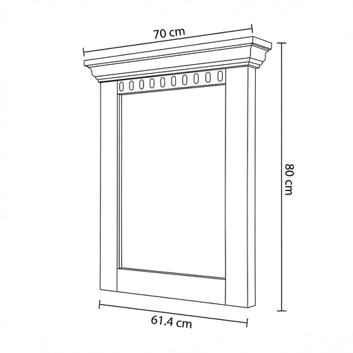 Rama Oglinda Saint Tropez Alb, Vopsit 70 Cm