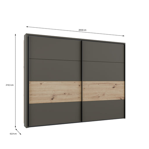 Dulap 2 Usi Culisante Tissint, Artisan Oak, 270 Cm