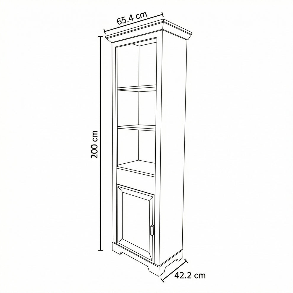 Bibioteca Cu 1 Usa Si 1 Sertar Verona Kashmir, 65.4 Cm