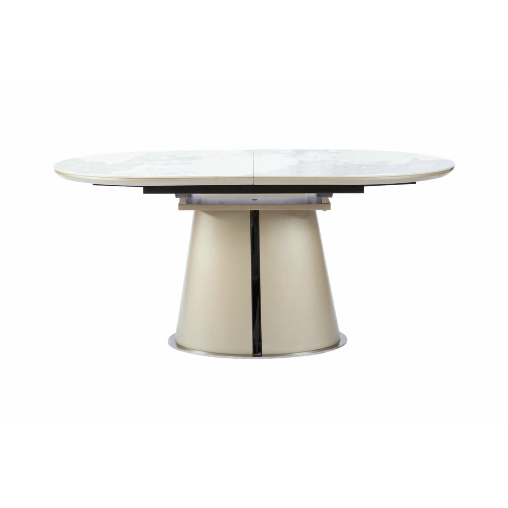 Masa Extensibila Bespin, Alb Si Beige 160/260 x 90 x 76 Cm