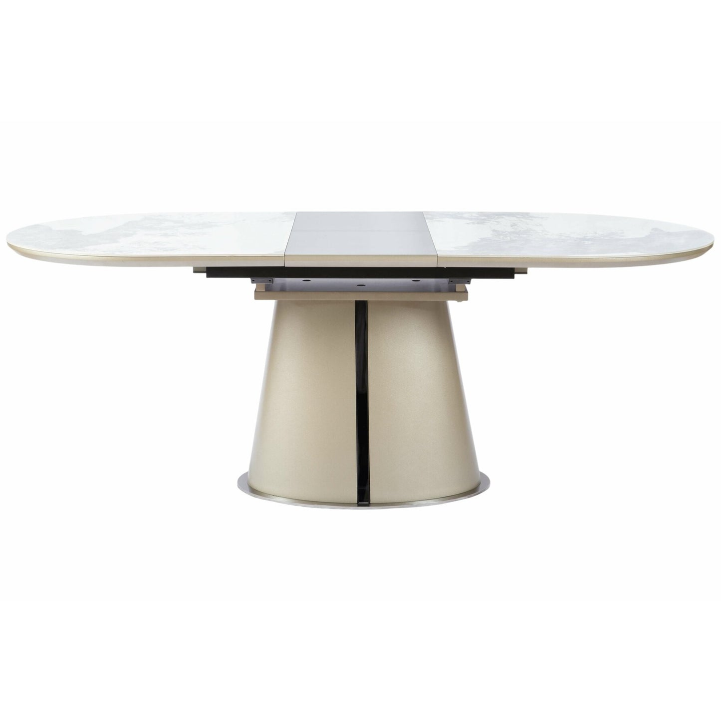 Masa Extensibila Bespin, Alb Si Beige 160/260 x 90 x 76 Cm