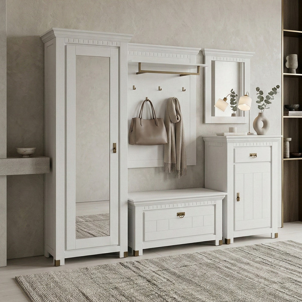 Cuier Saint Tropez Alb, Vopsit, 100 Cm