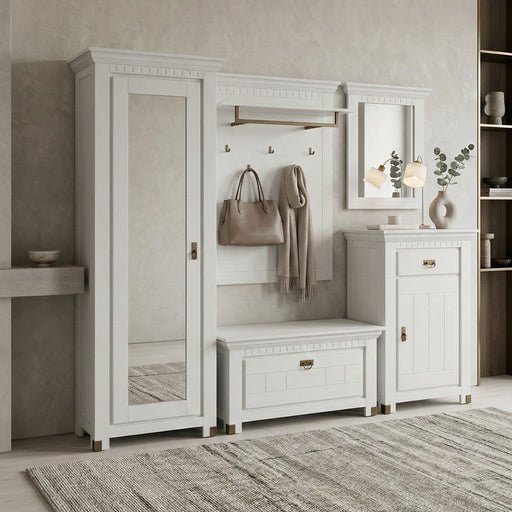 Rama Oglinda Saint Tropez Alb, Vopsit 70 Cm
