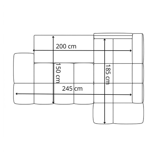Coltar Extensibil Stanga Luna, Lada Depozitare, 5 Locuri, Onyx Pearl, 270 Cm