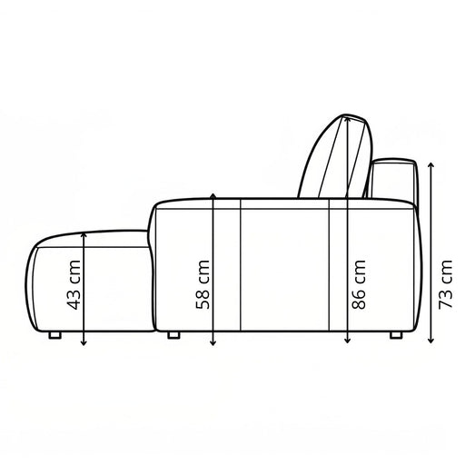 Coltar Extensibil Stanga Luna, Lada Depozitare, 5 Locuri, Onyx Pearl, 270 Cm