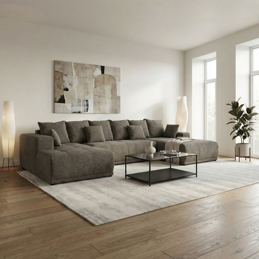 Coltar U Extensibil Otis Stanga, 6 Locuri, Lada Depozitare, Maro, 357 Cm